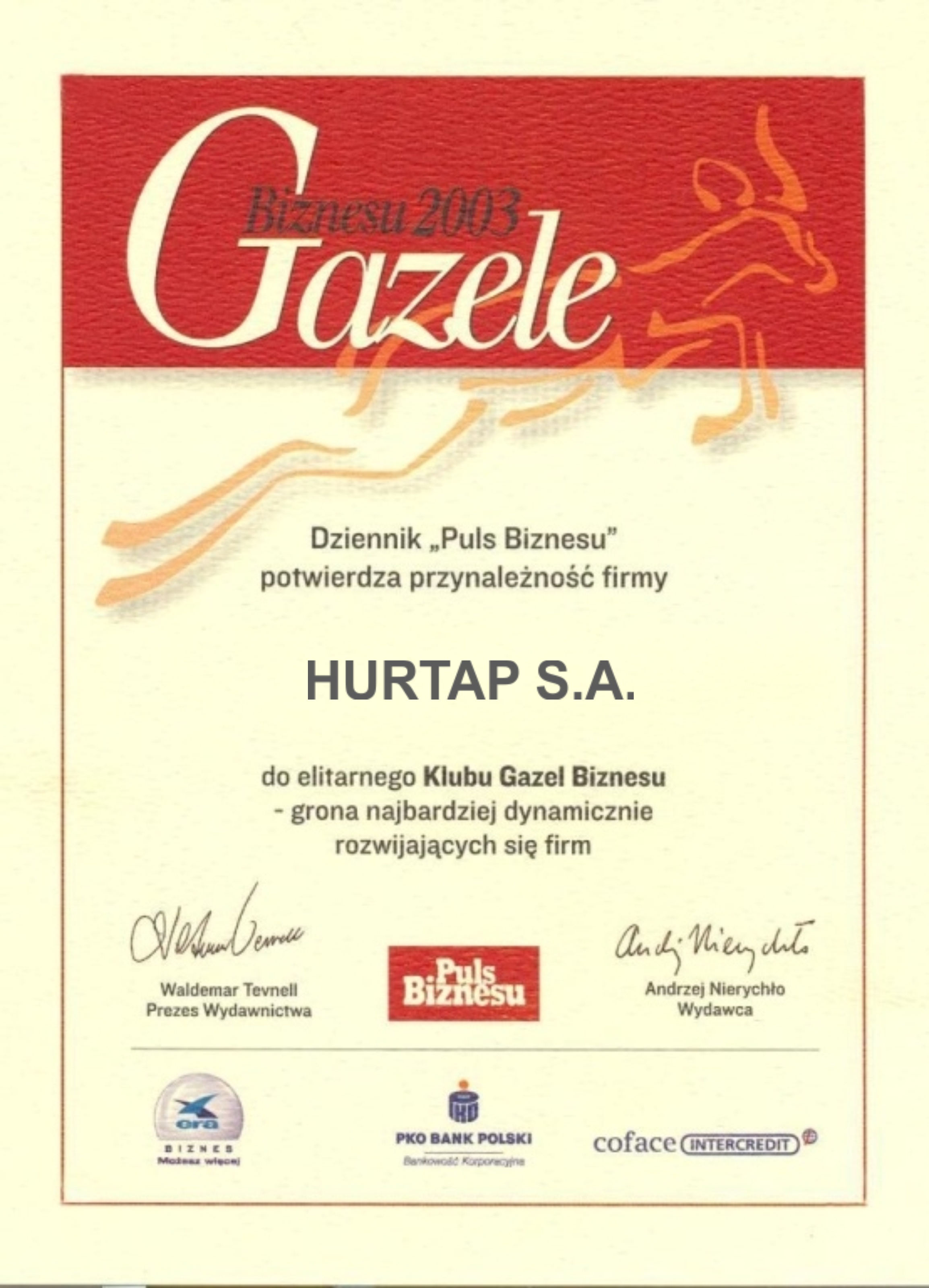 Gazele Biznesu 2003