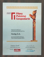 HURTAP SA w gronie laureatów plebiscytu Filary Polskiej Gospodarki 2007 (2007)